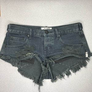 One Teaspoon Fox Black Trashwhores